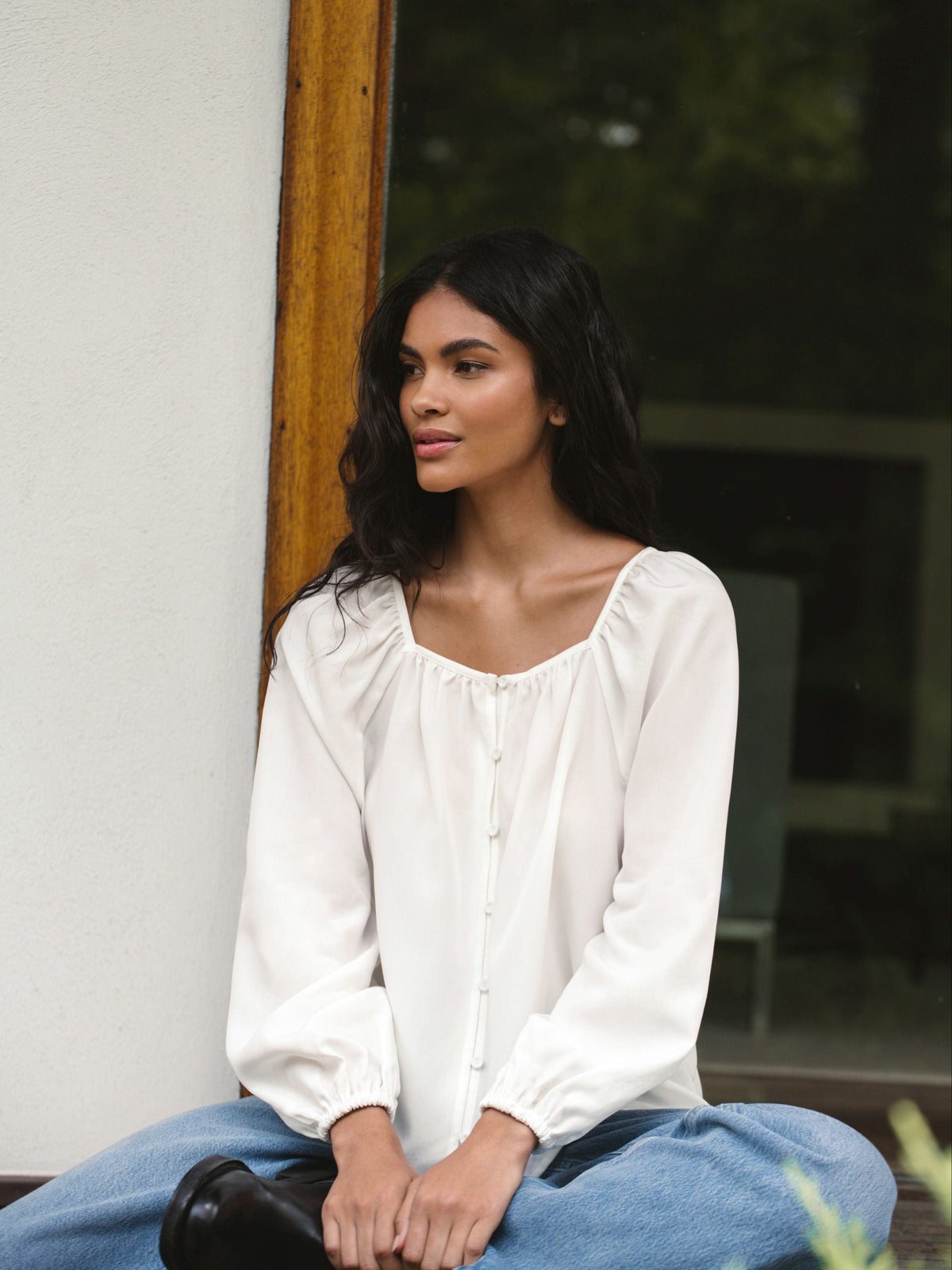 ‌Poet Blouse with Balloon Sleeves