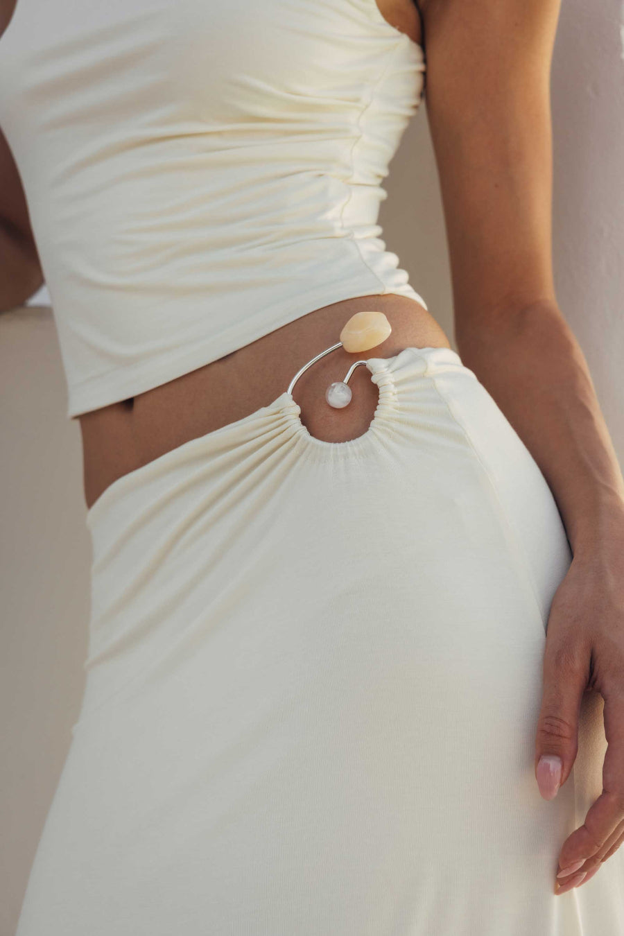 Elastic-Waist Flowy Maxi