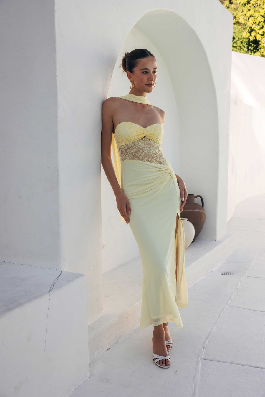 Front-Lace Hip-Twist Maxi
