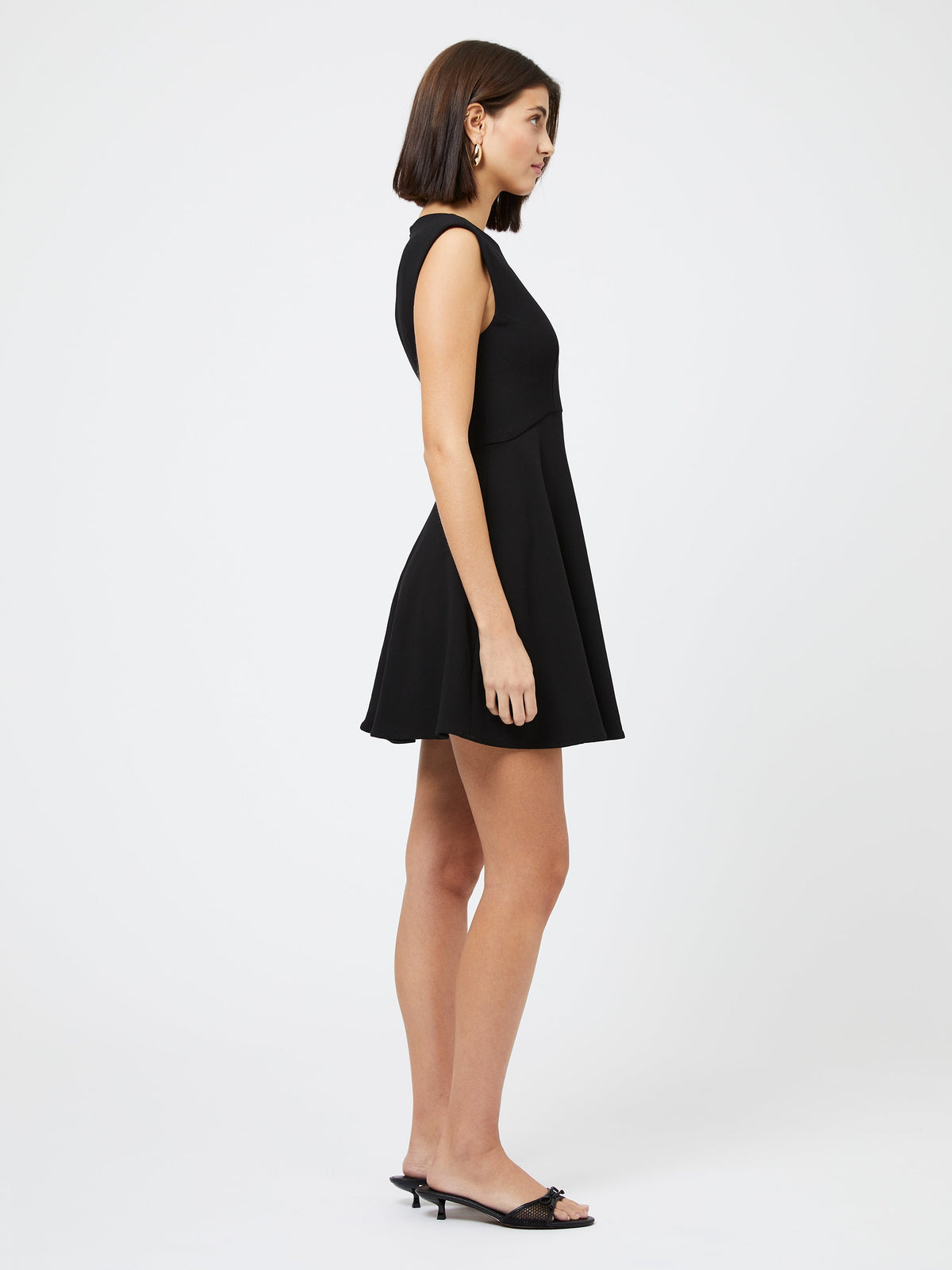 Classic High-Neck Black Dress