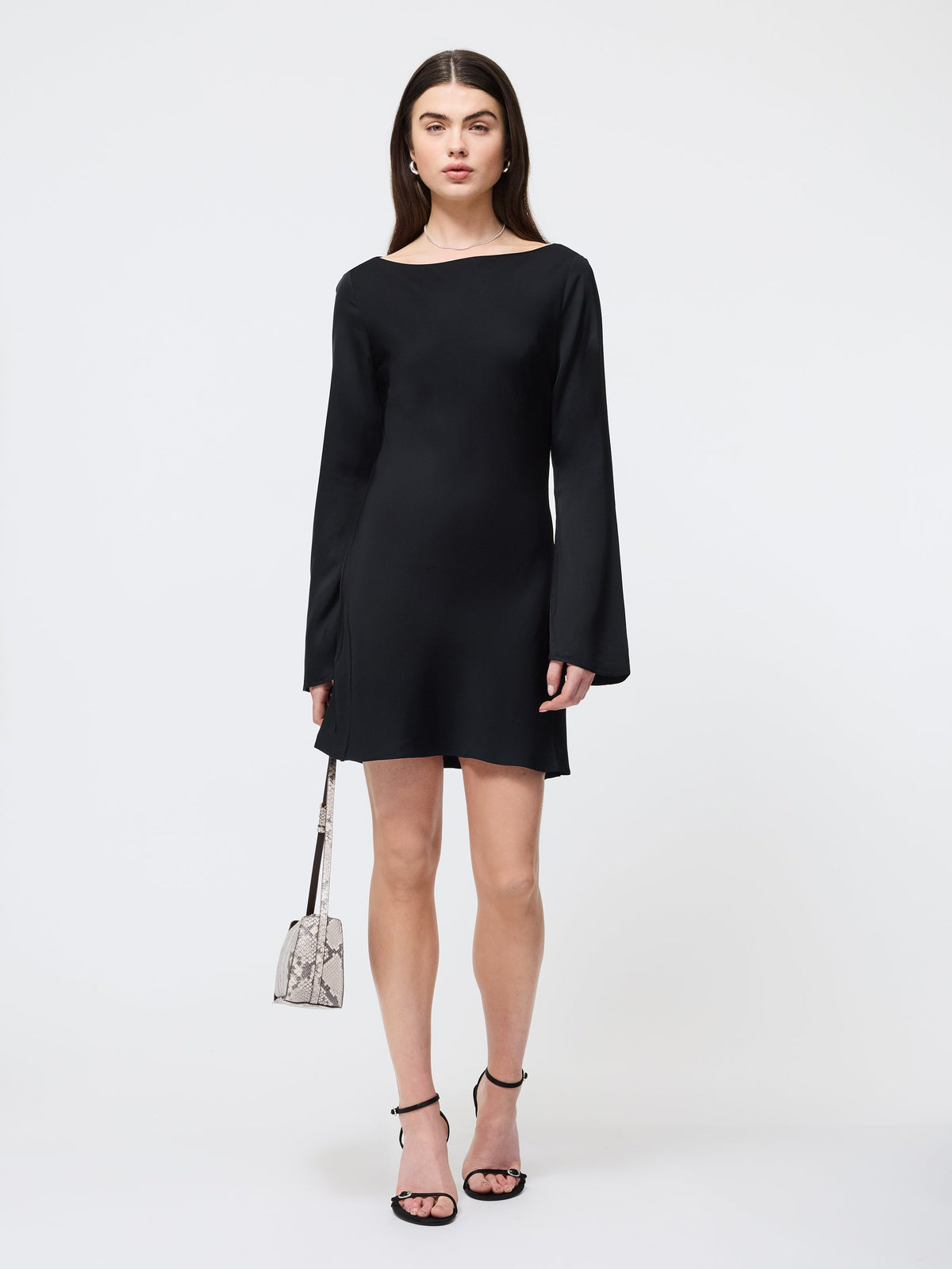 ‌Satin Flare Mini Dress