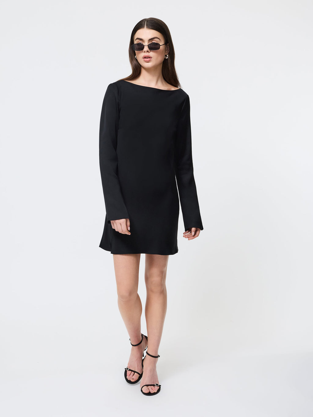 ‌Satin Flare Mini Dress
