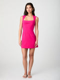 ‌Luxe Foldover Back Mini Dress
