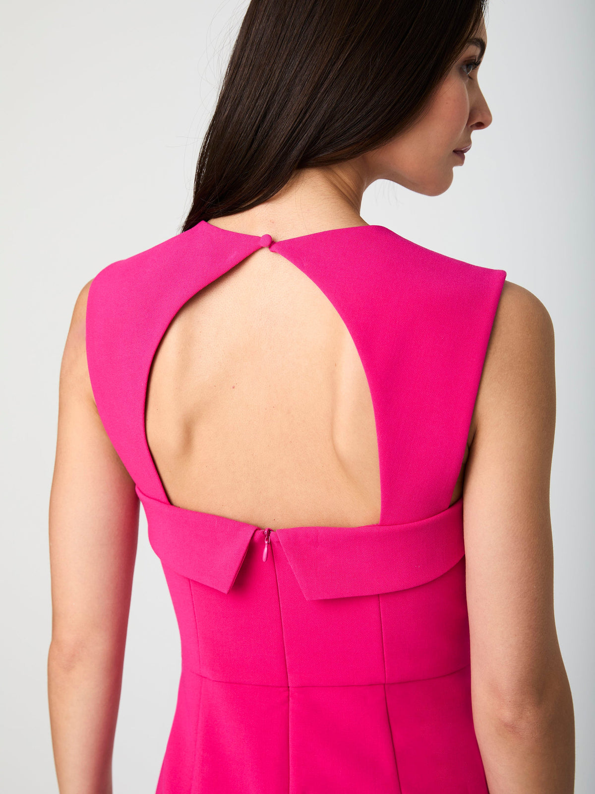 ‌Luxe Foldover Back Mini Dress