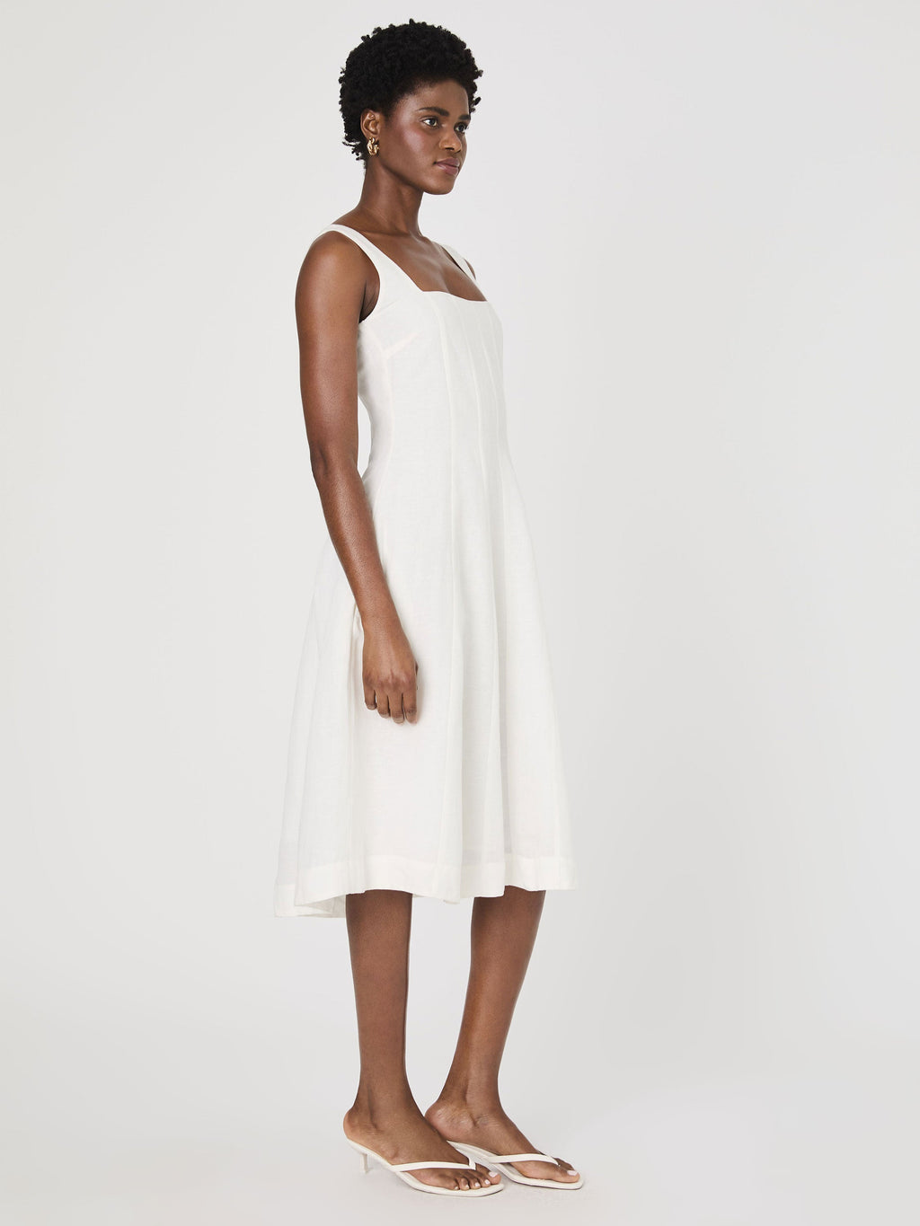 ‌Linen Flare Dress