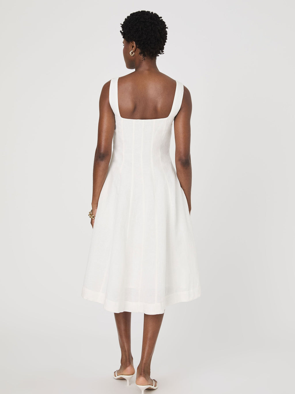 ‌Linen Flare Dress