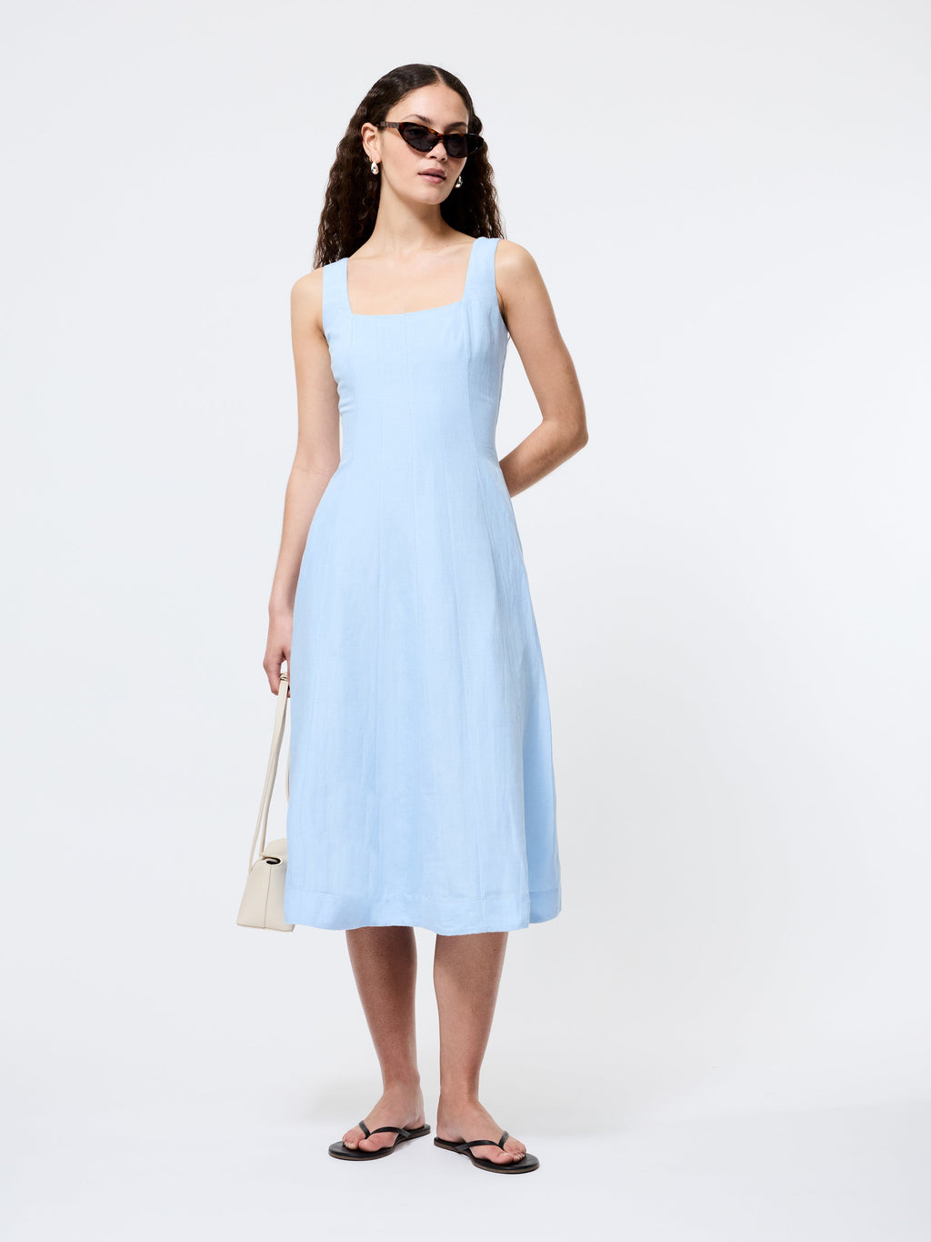 ‌Linen A-Line Dress