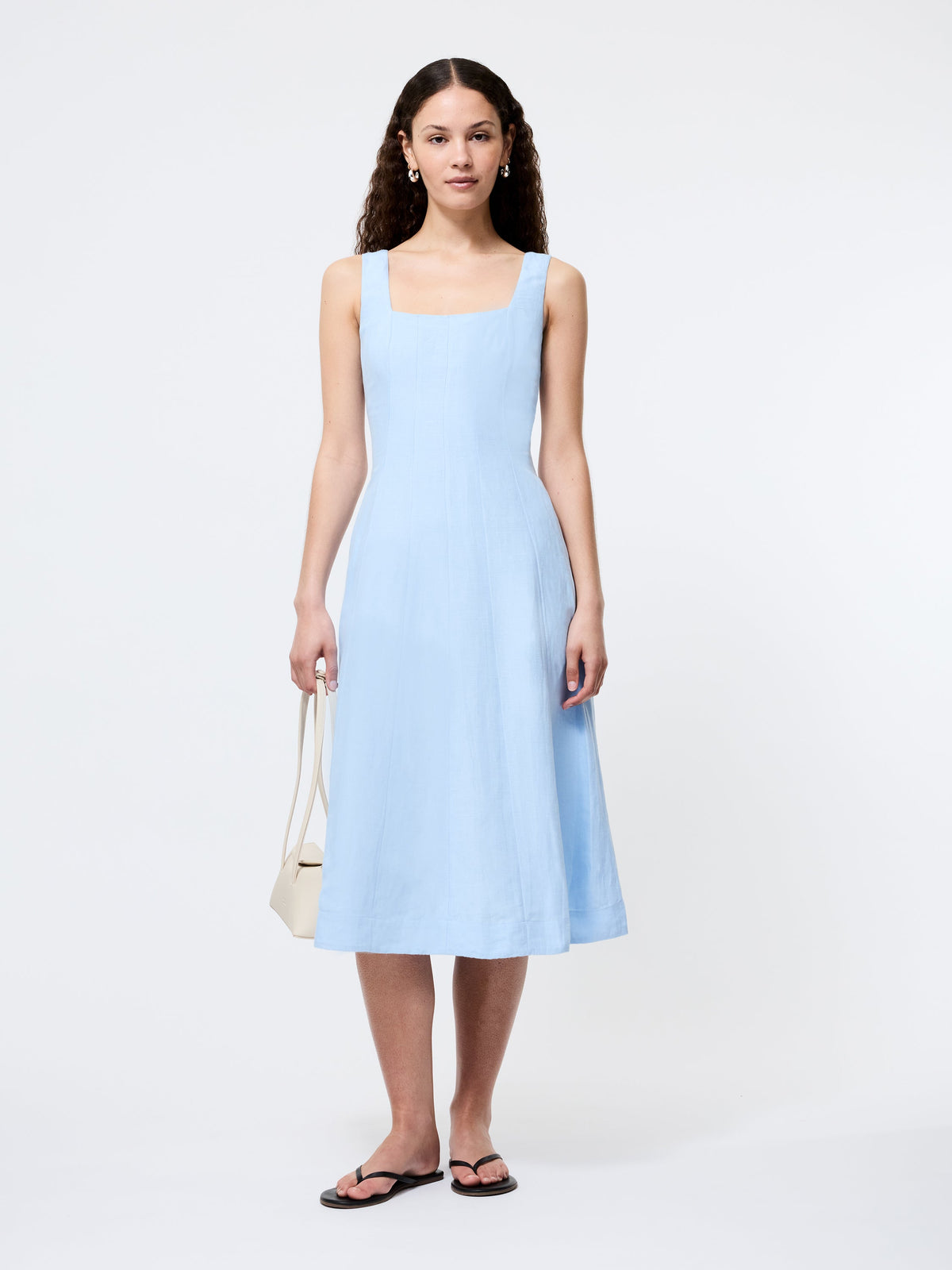 ‌Linen A-Line Dress