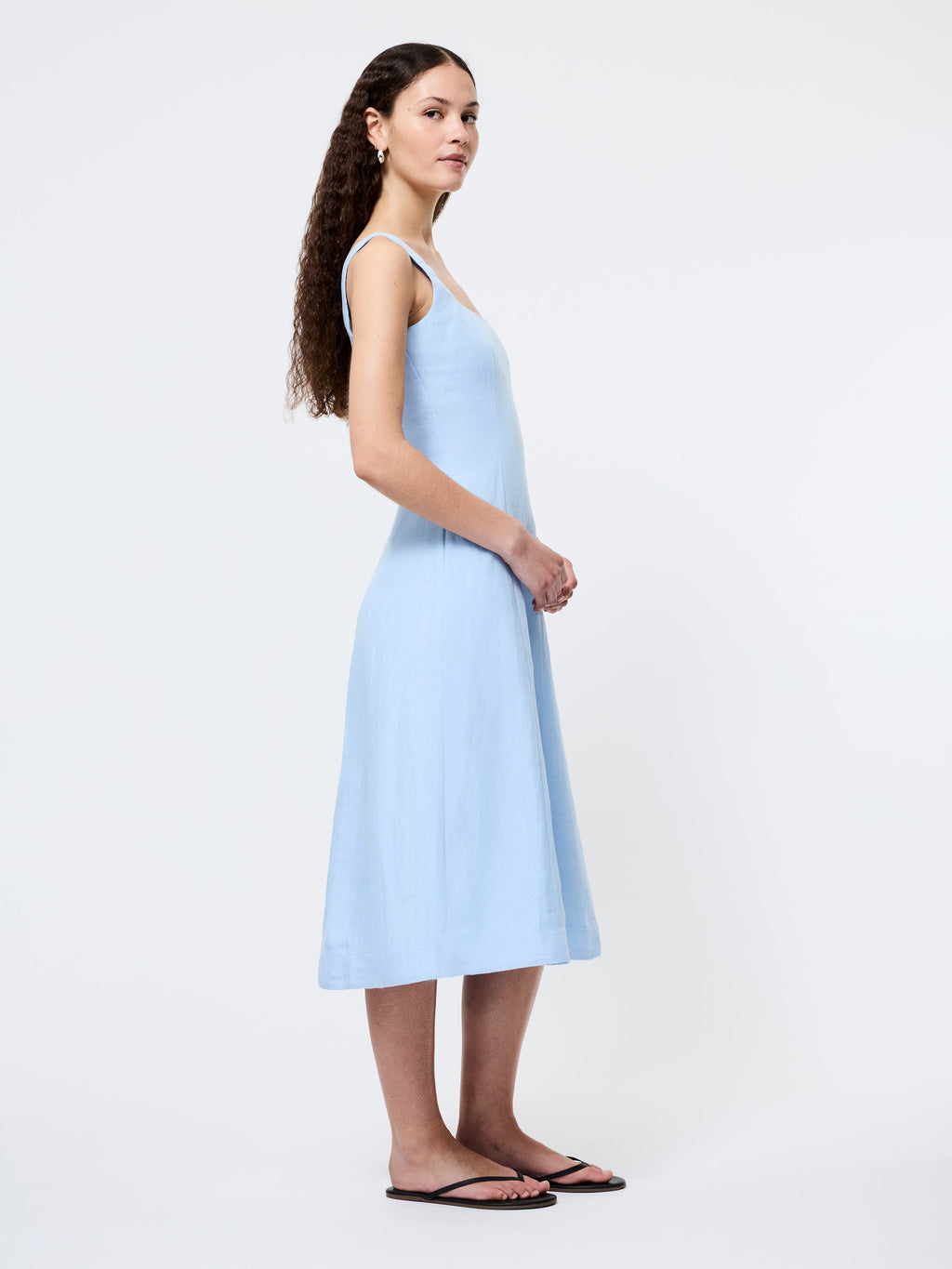 ‌Linen A-Line Dress