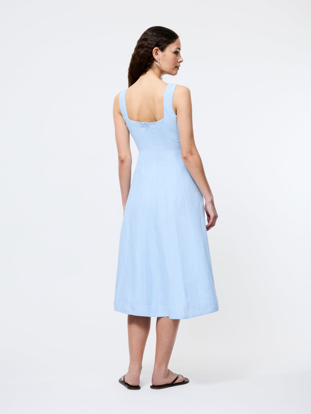 ‌Linen A-Line Dress