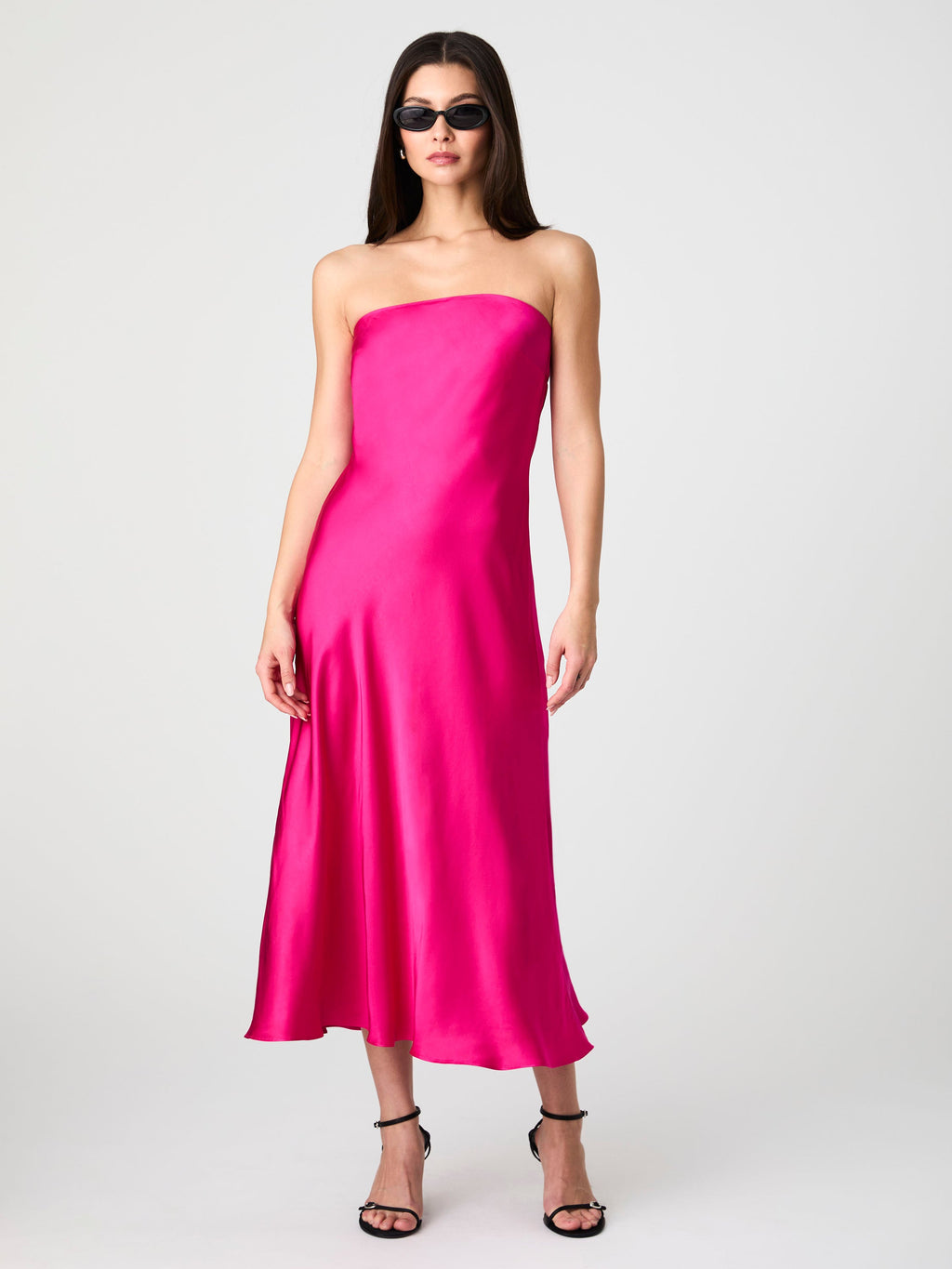 ‌Satin Column Dress