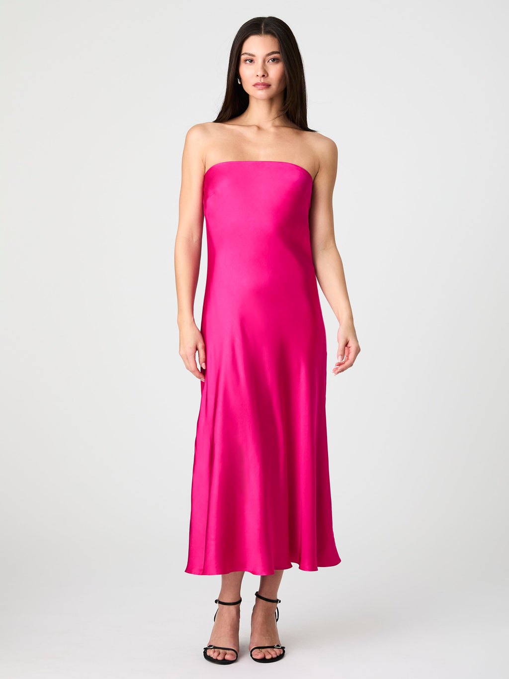 ‌Satin Column Dress