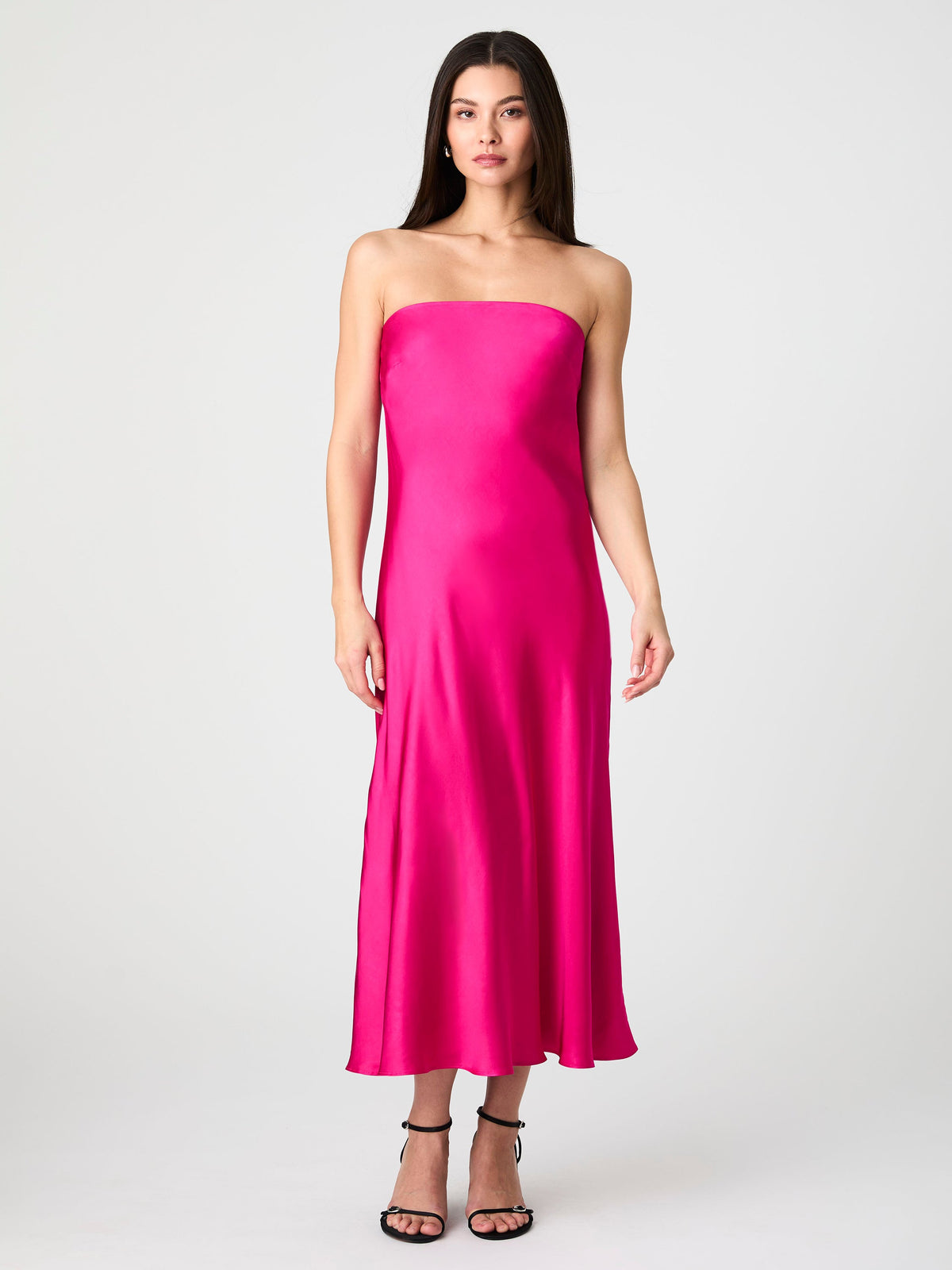 ‌Satin Column Dress