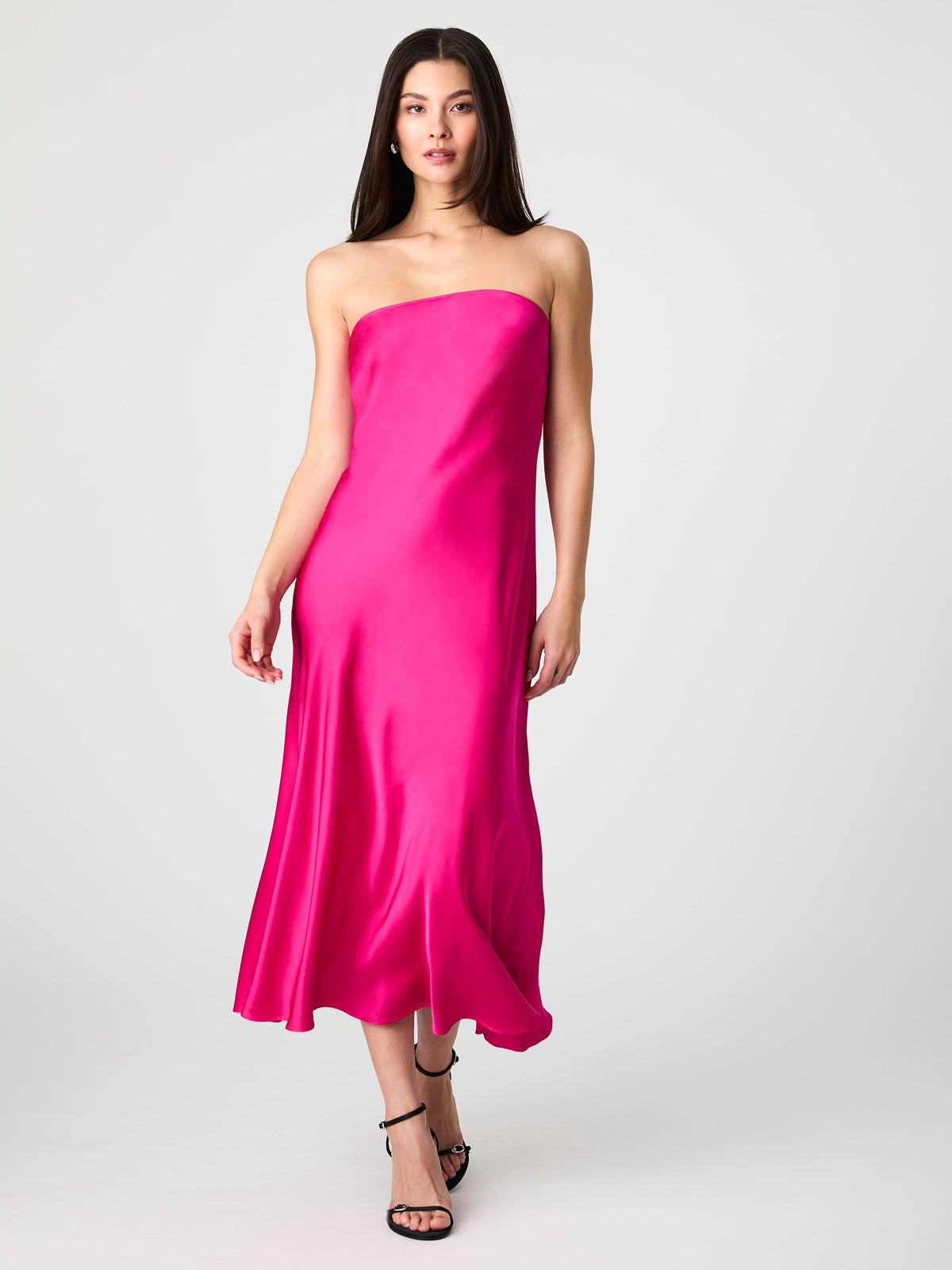 ‌Satin Column Dress