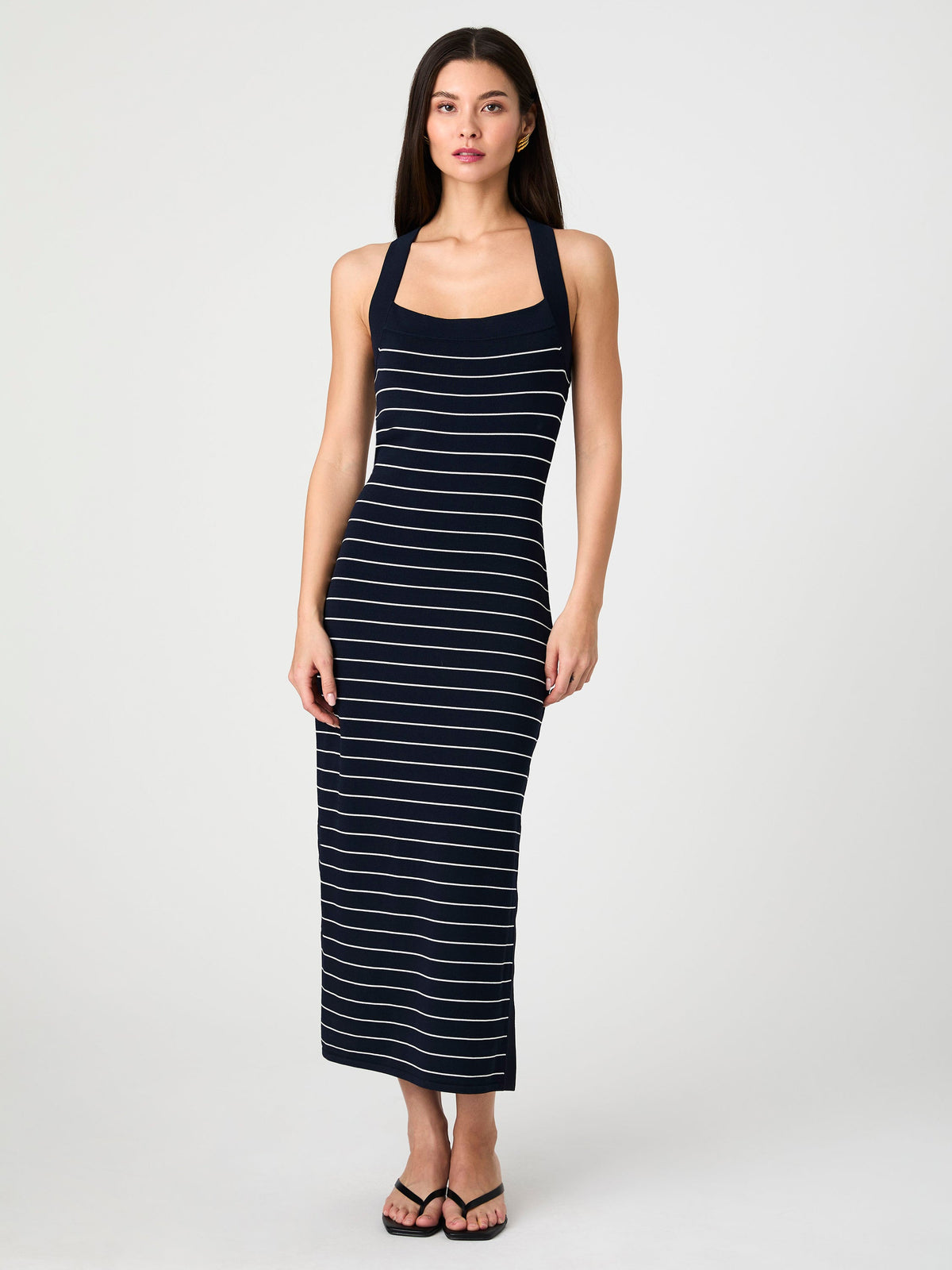 ‌Naughtical Striped Crossover Dress