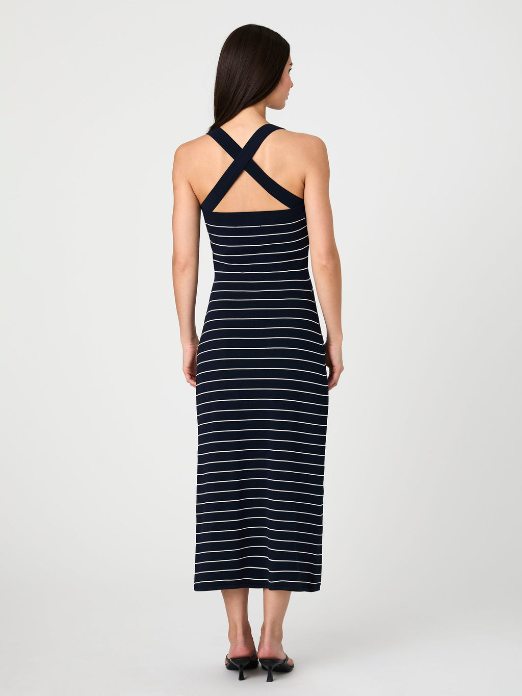 ‌Naughtical Striped Crossover Dress