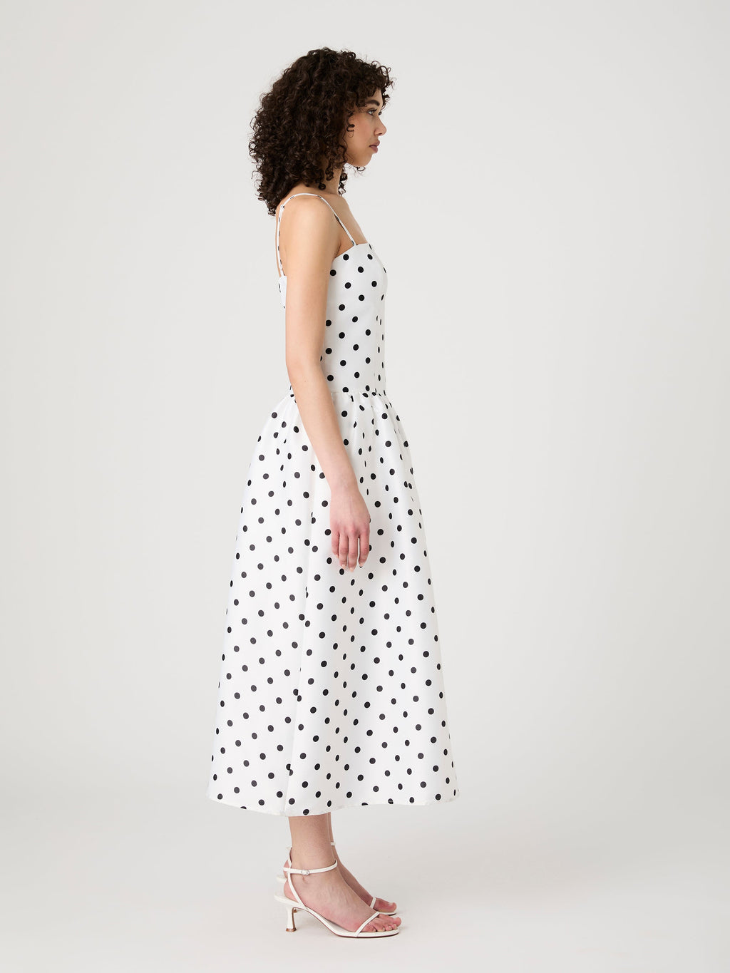 ‌Polka Dot Satin Dress