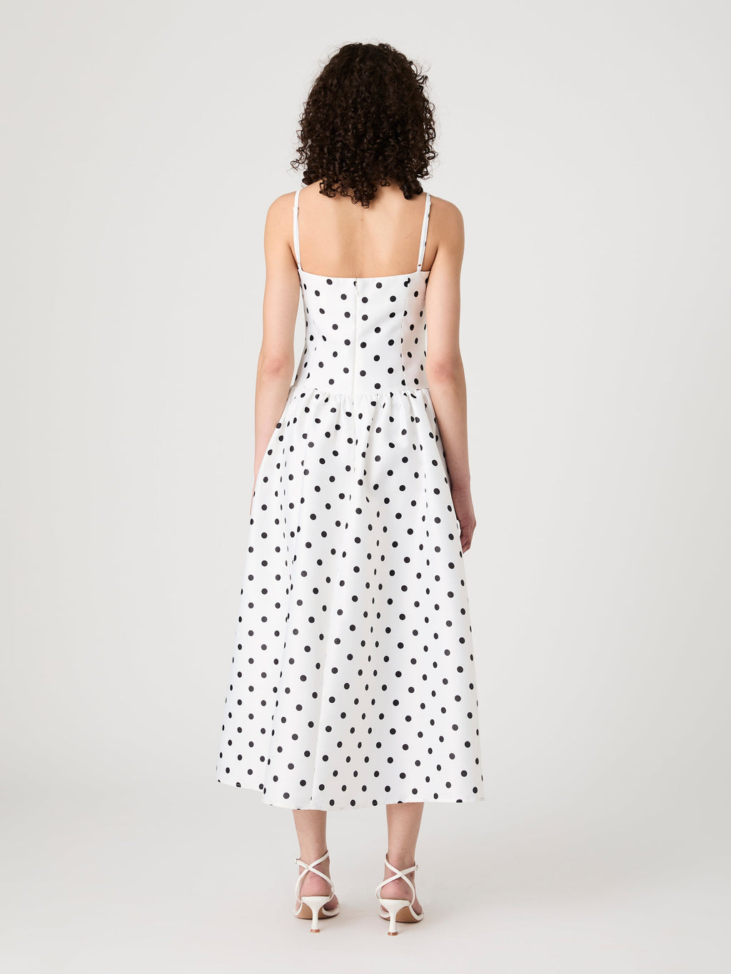 ‌Polka Dot Satin Dress