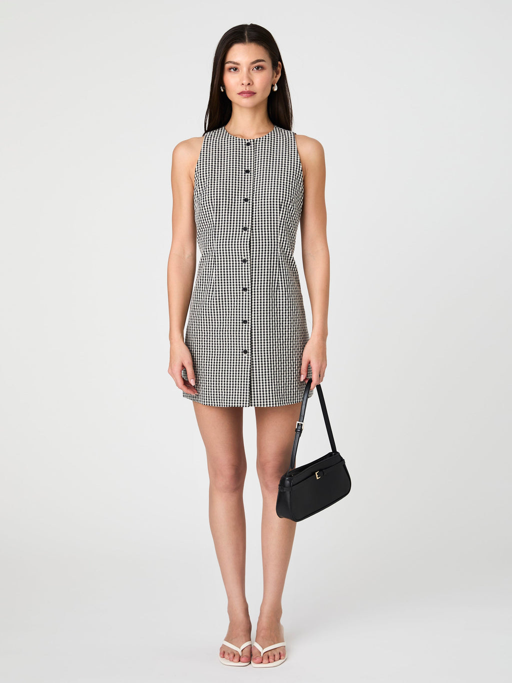 Gingham Button Dress