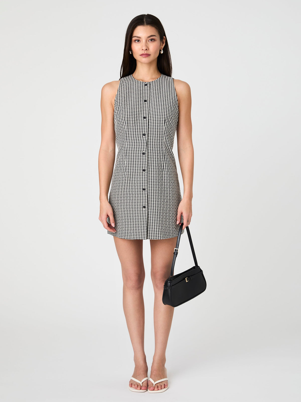 Gingham Button Dress