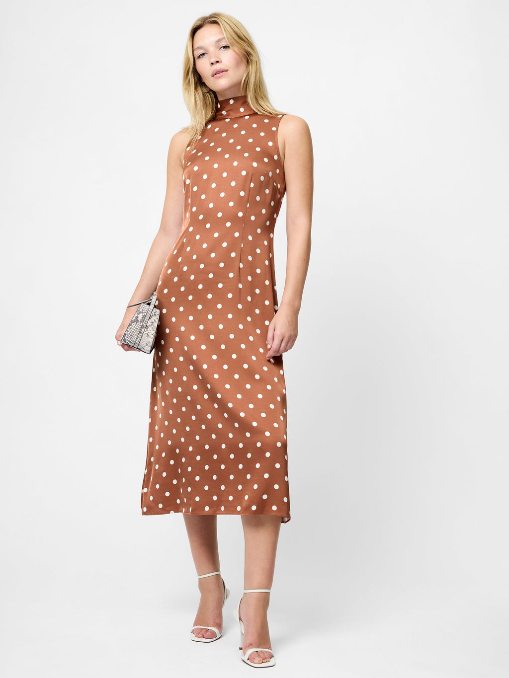 Self-Tie Bow Polka Dot Dress