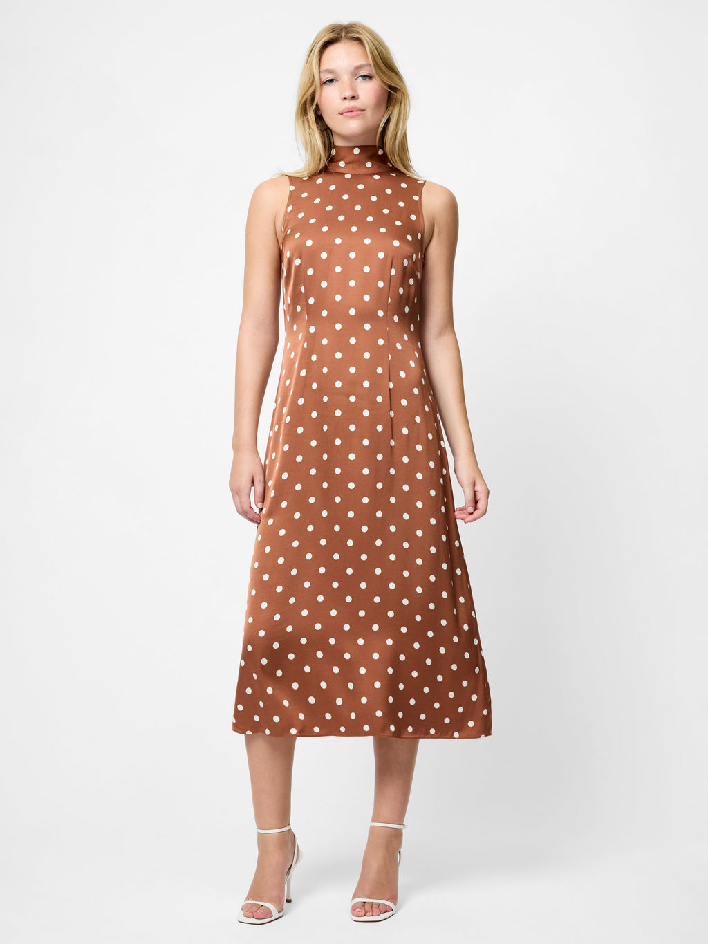 Self-Tie Bow Polka Dot Dress