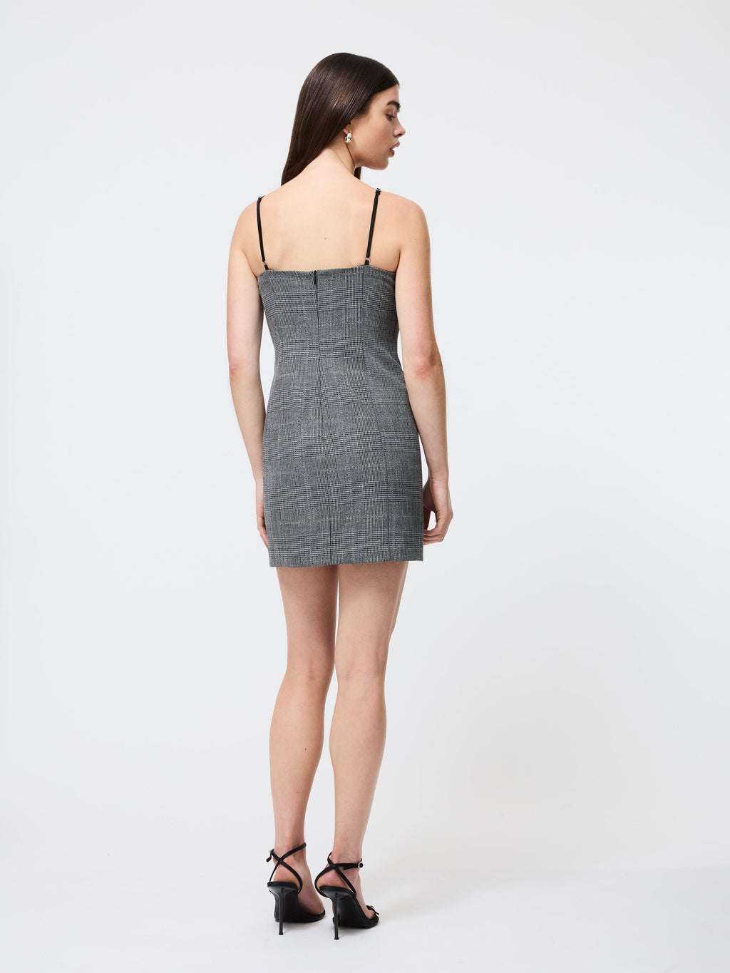 Elegant Plank Shoulder Plaid Dress