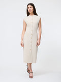 ‌Button Front Midi Dress