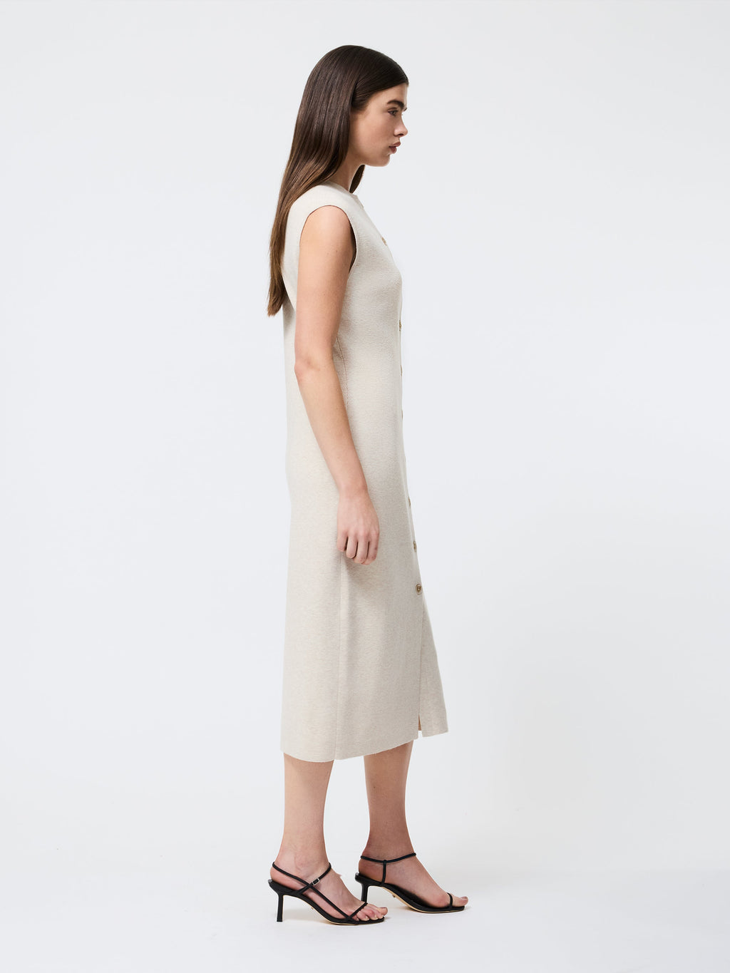 ‌Button Front Midi Dress
