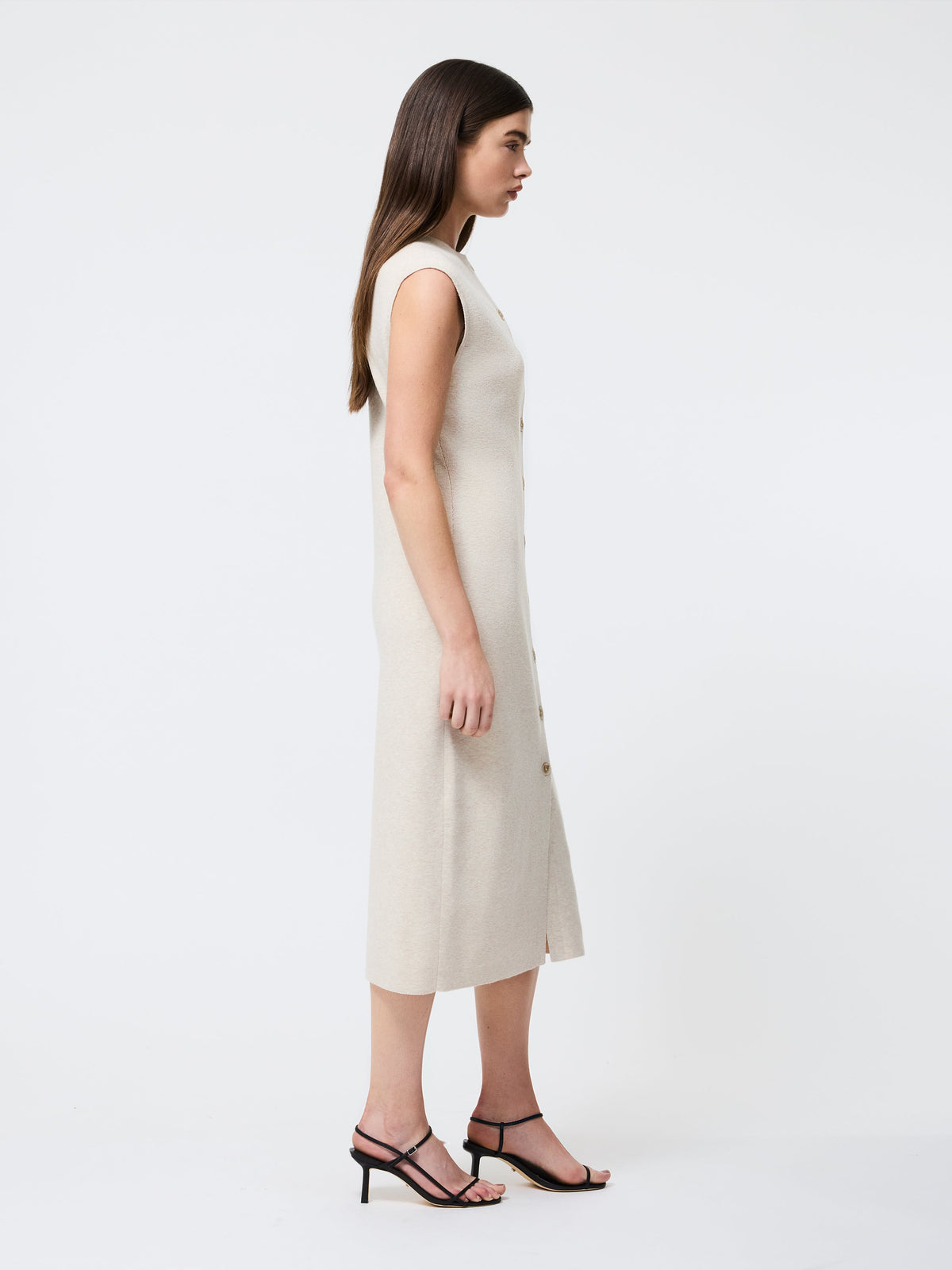 ‌Button Front Midi Dress