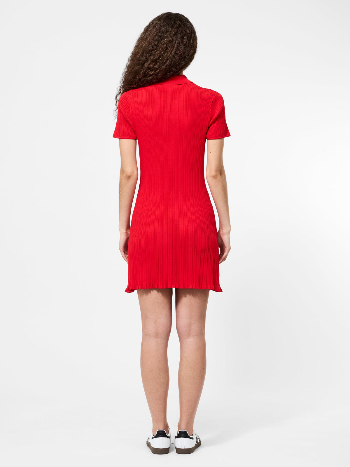 ‌Ribbed Polo Dress