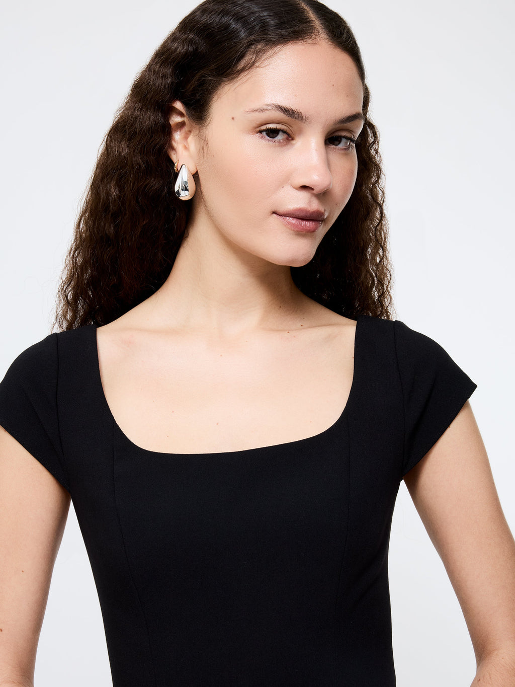 ‌Versatile Square-Neck Mini Dress