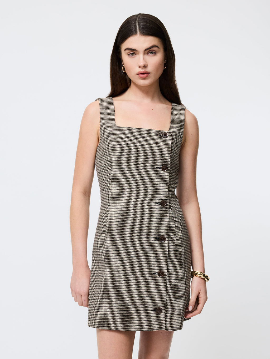 Elegant Wool-Blend Sleeveless Dress