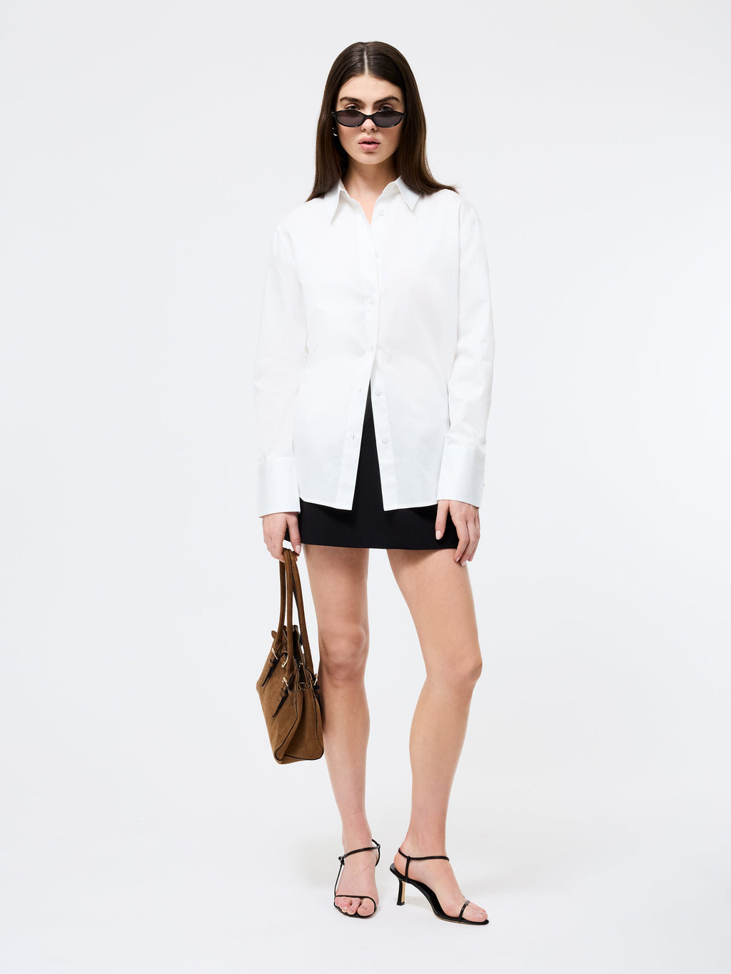‌Relaxed Poplin Button-Up Shirt