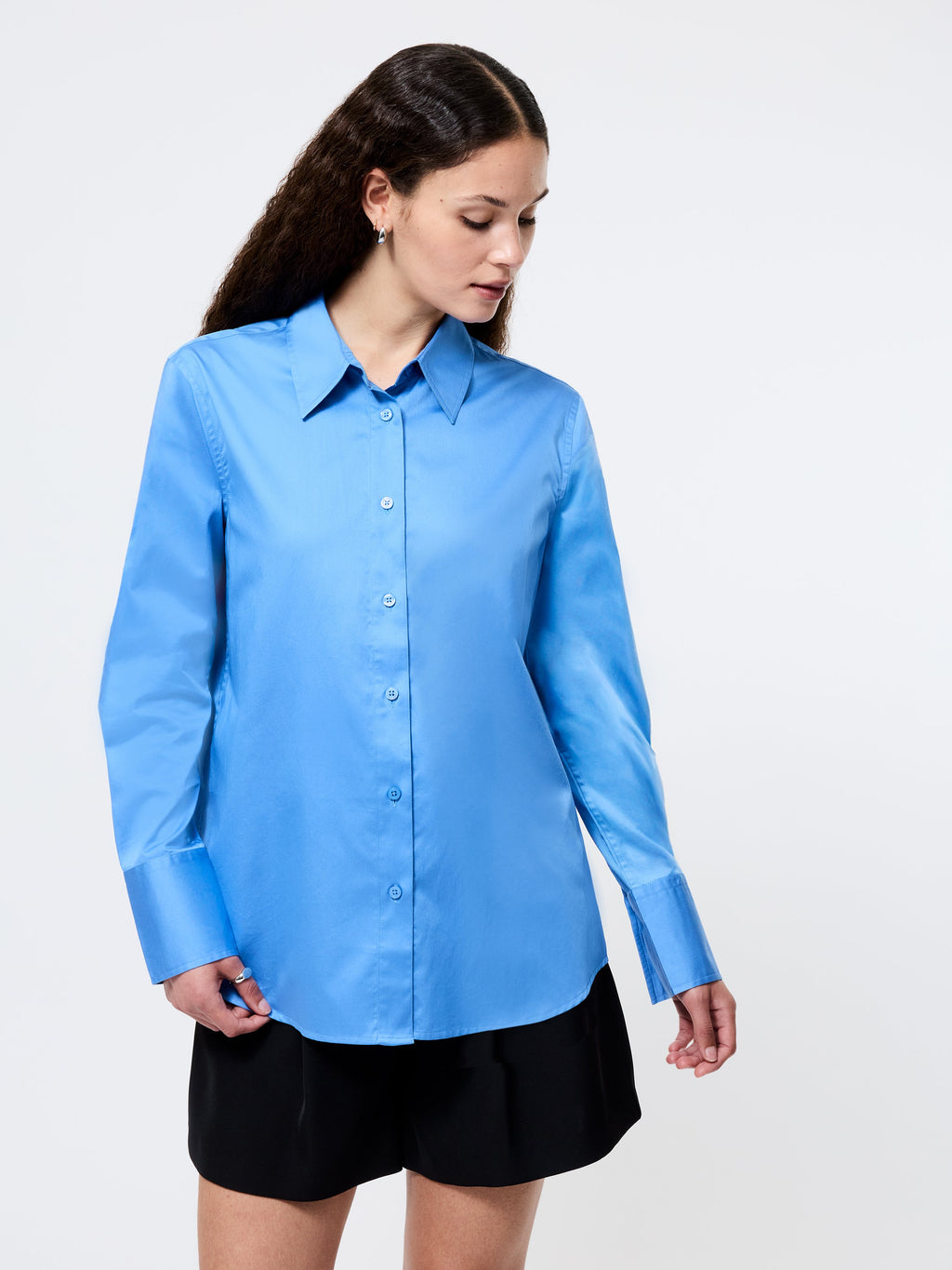 ‌Relaxed Poplin Shirt