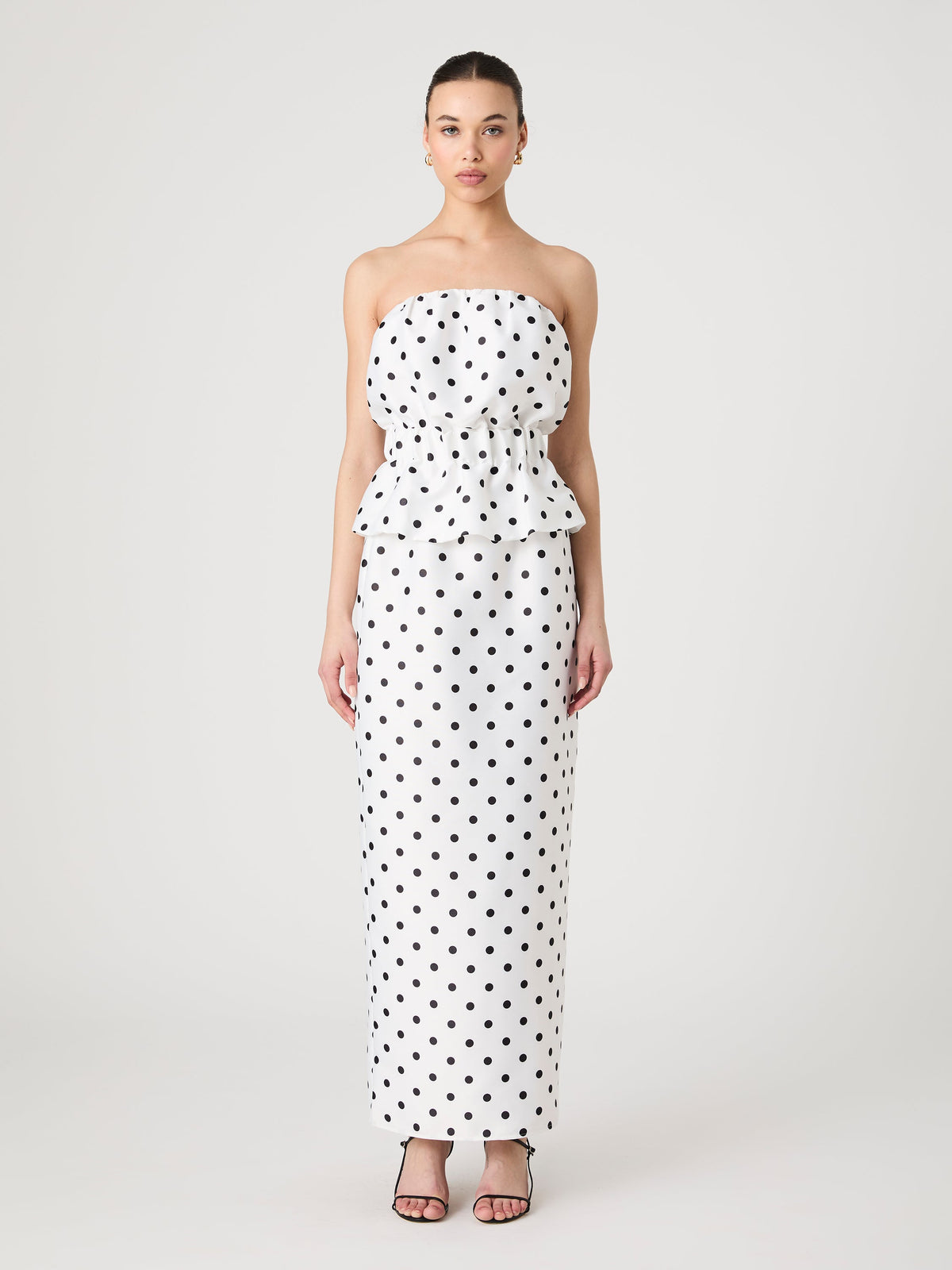 ‌Polka Dot Peplum Top