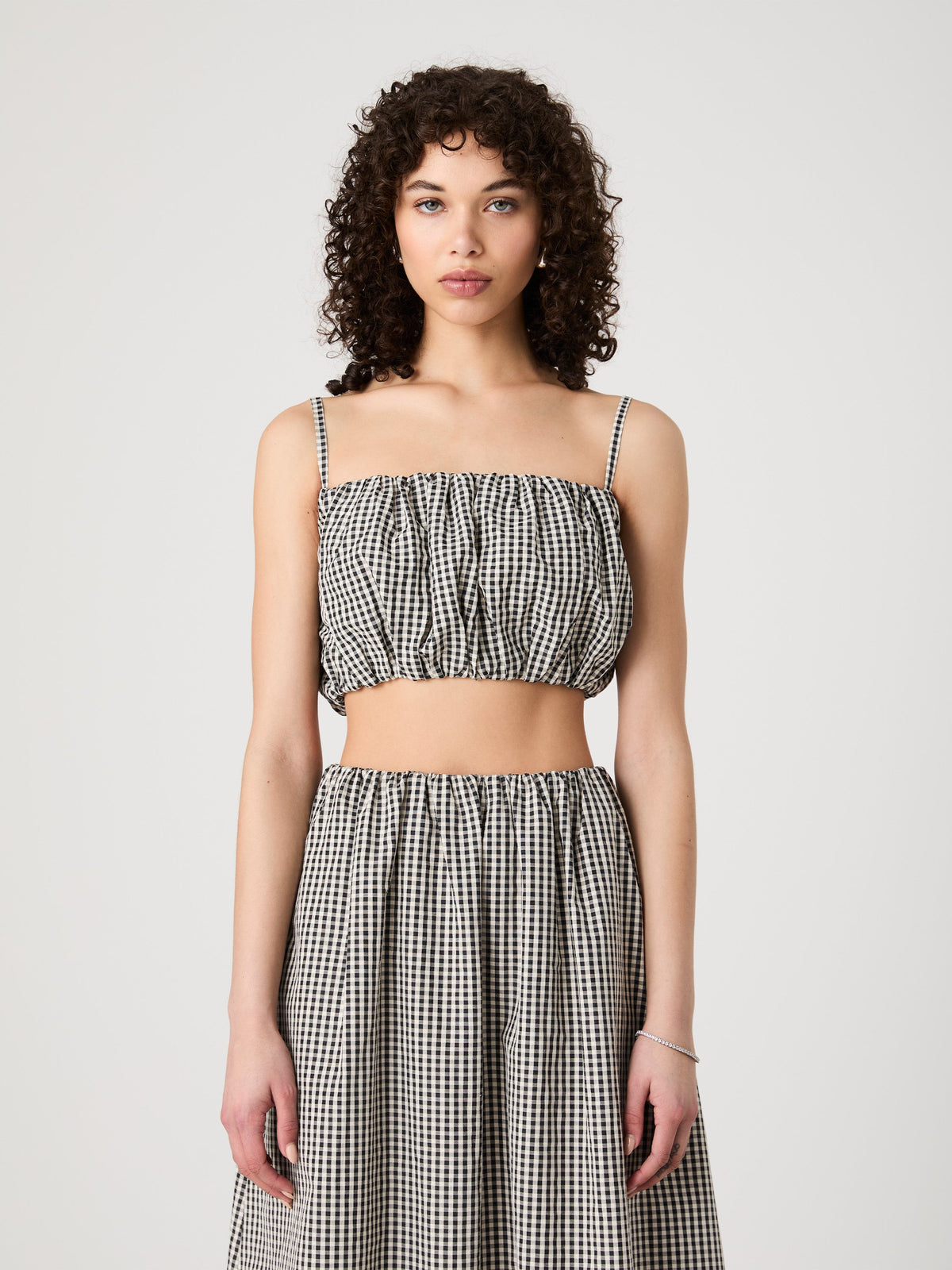 ‌Adjustable Gingham Bralette