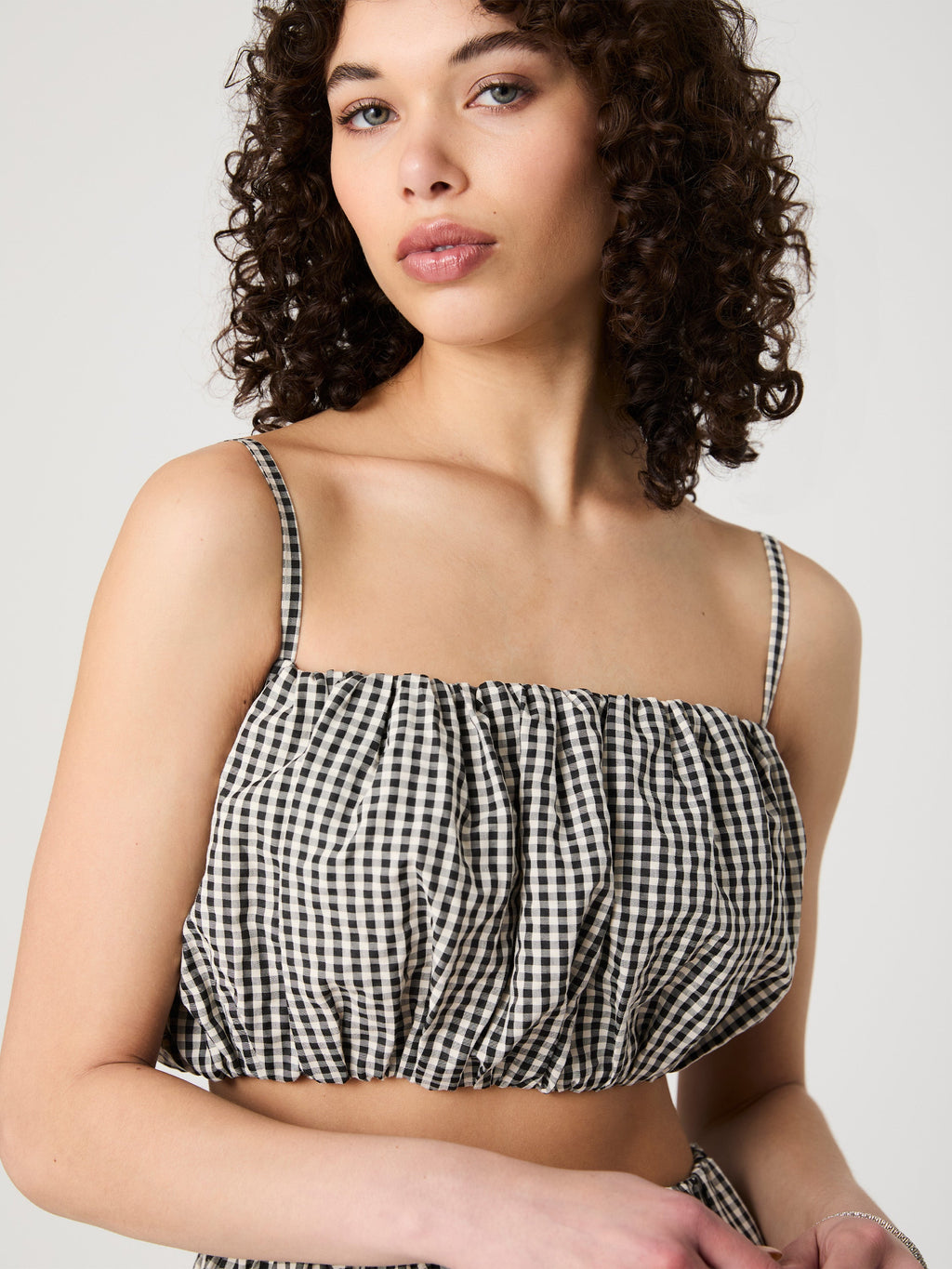 ‌Adjustable Gingham Bralette