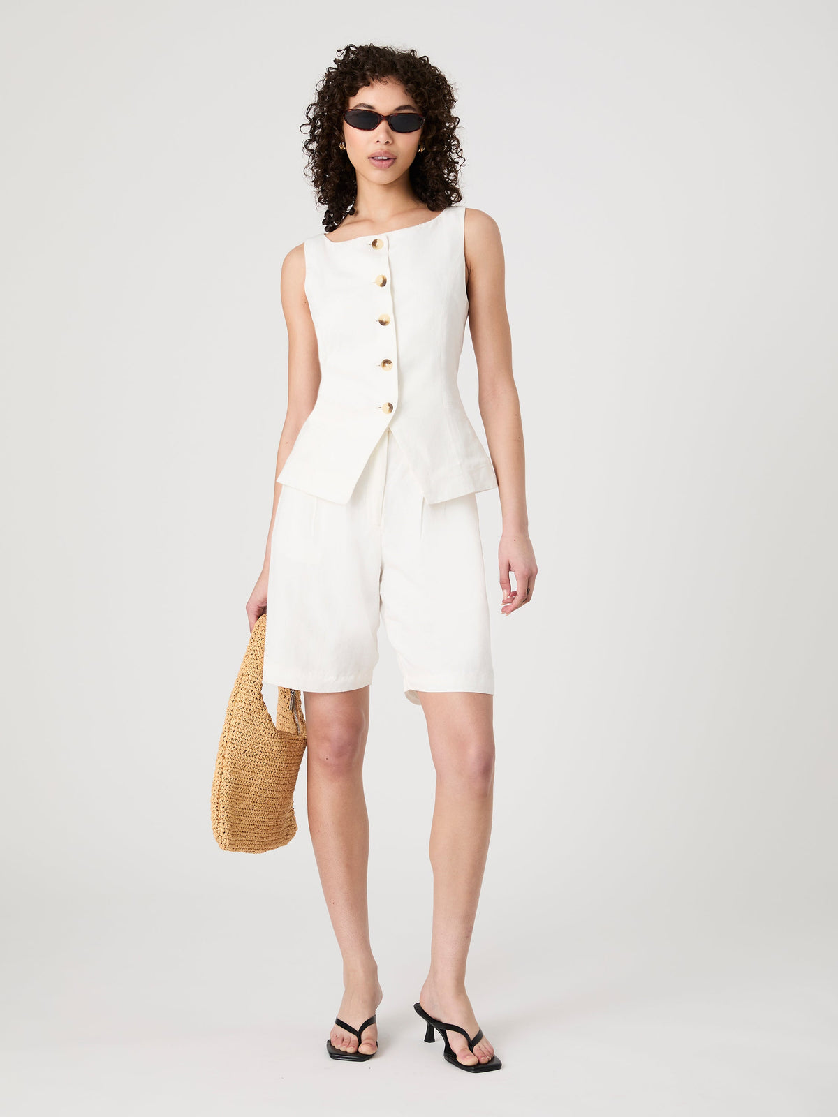 Boat Neck Linen Top