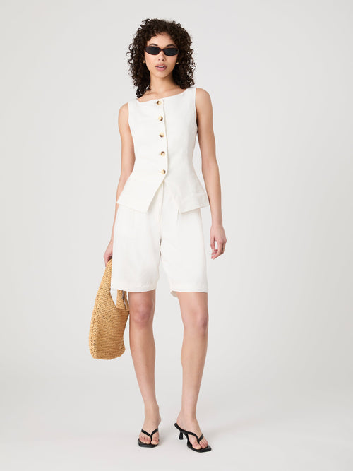 Boat Neck Linen Top