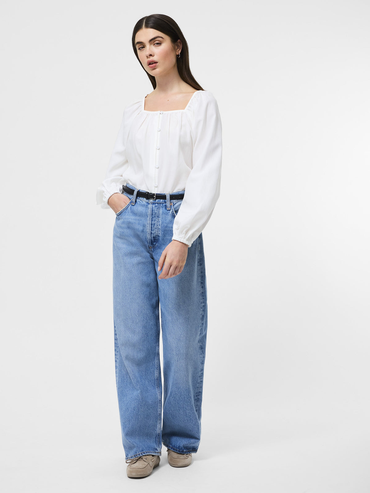 ‌Poet Blouse with Balloon Sleeves