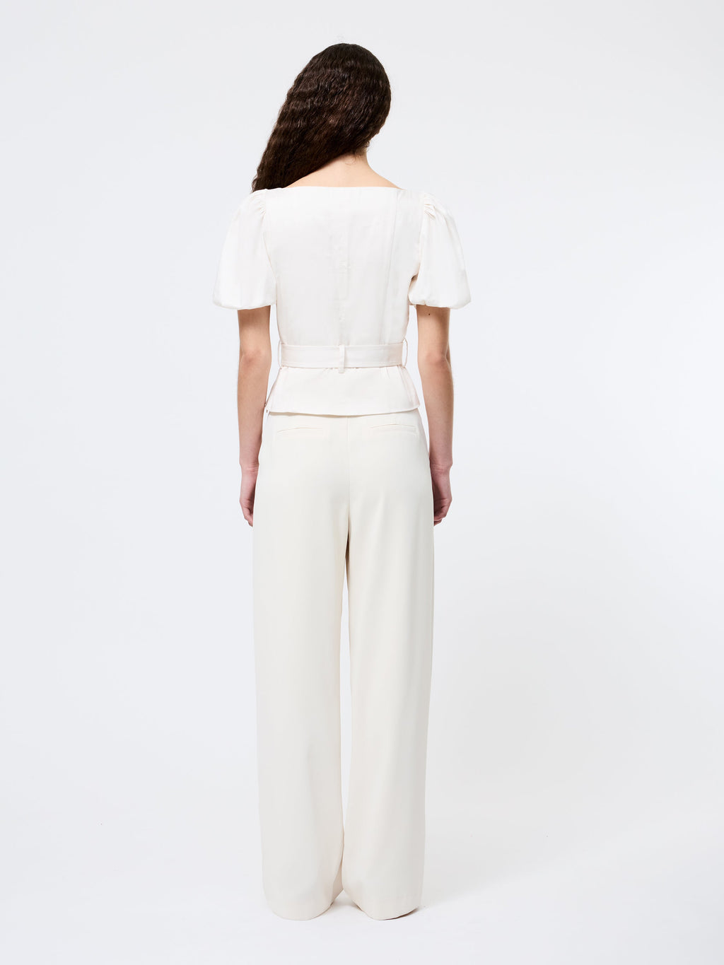 ‌Puff Sleeve Belted Top