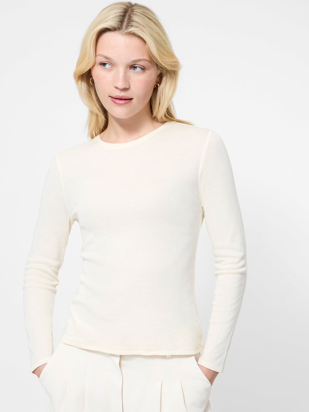 ‌Crew Neck Long Sleeve Tee