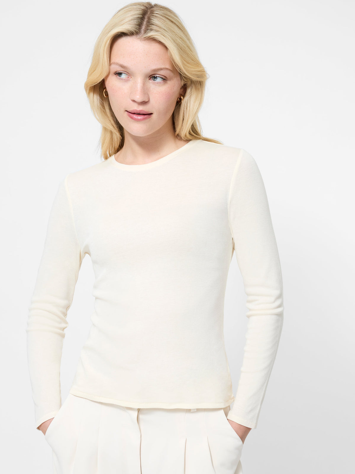 ‌Crew Neck Long Sleeve Tee