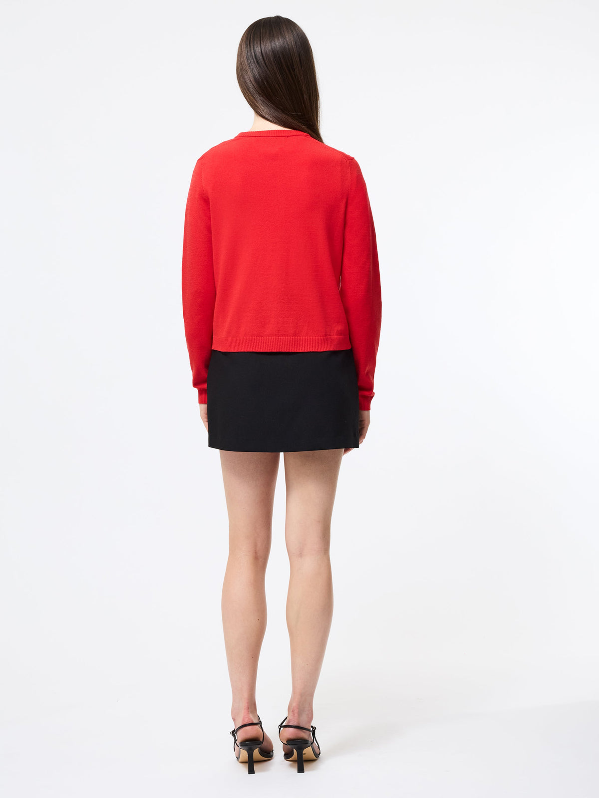 Slim Crew Neck Cardigan Sweater