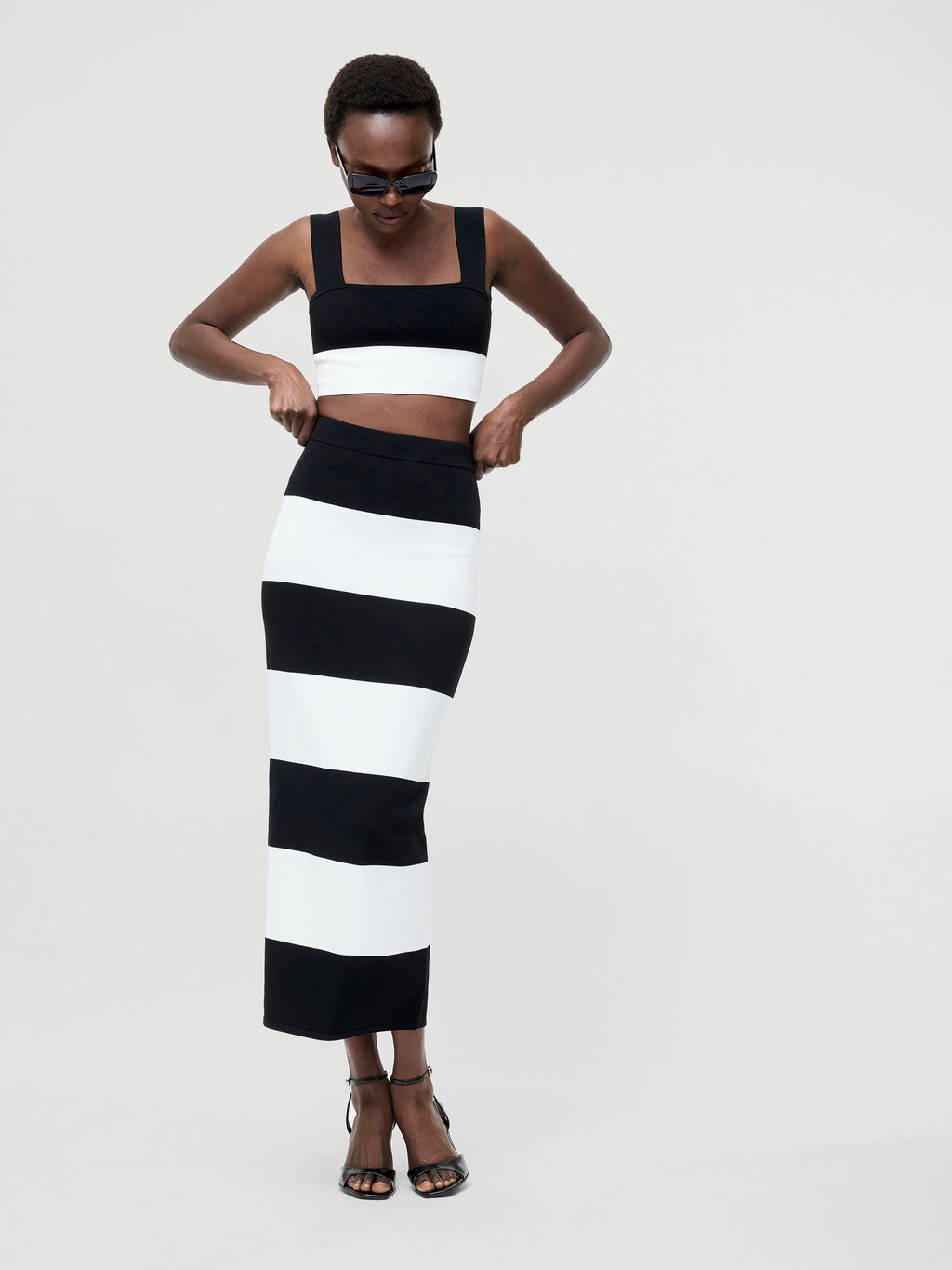 ‌Bold Stripe Bodycon Skirt