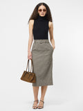 ‌Wool Pencil Skirt with Belt
