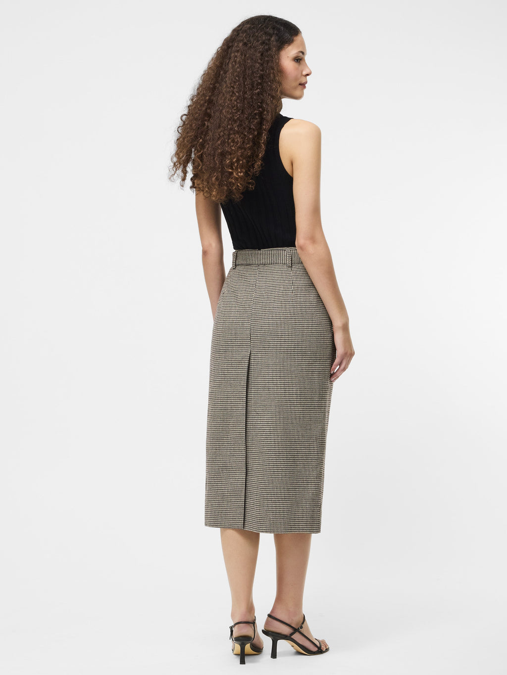 ‌Wool Pencil Skirt with Belt
