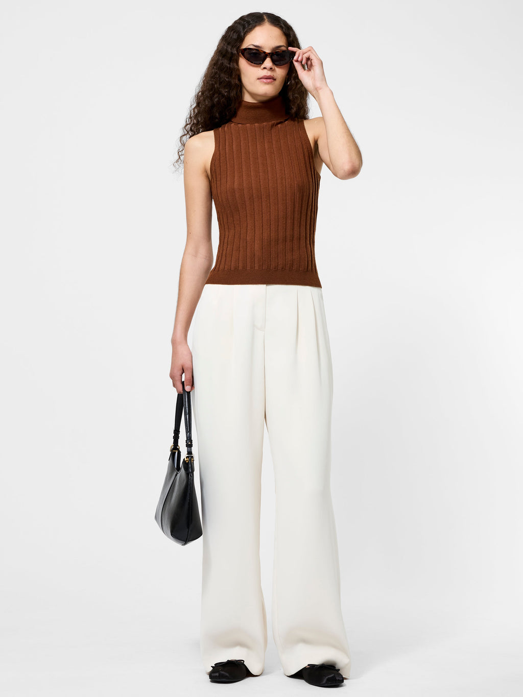 Sleek Sleeveless Turtleneck Sweater