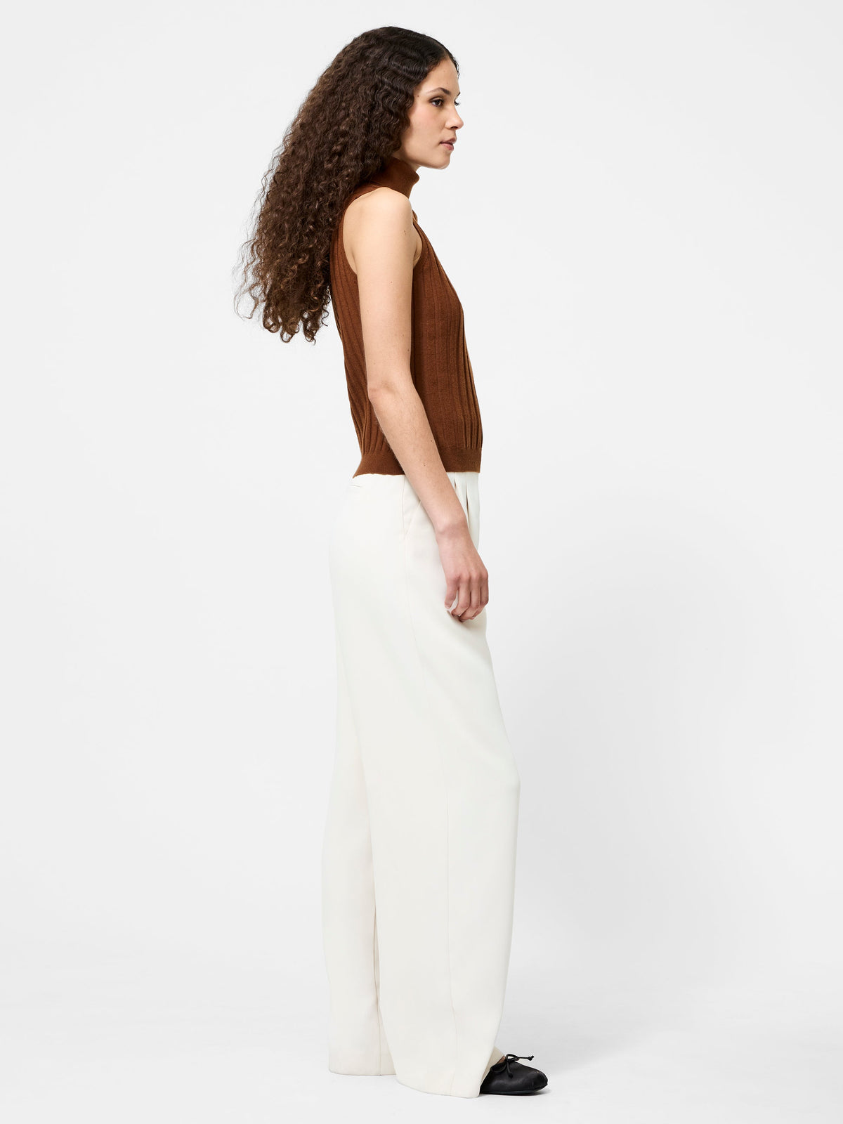Sleek Sleeveless Turtleneck Sweater